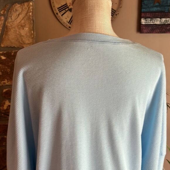 Juniors' SO Cropped Thermal Top Size XL Light Blue - Picture 8 of 13